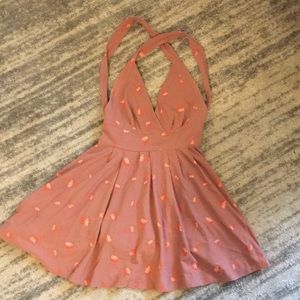 Free People Floral Halter Dress